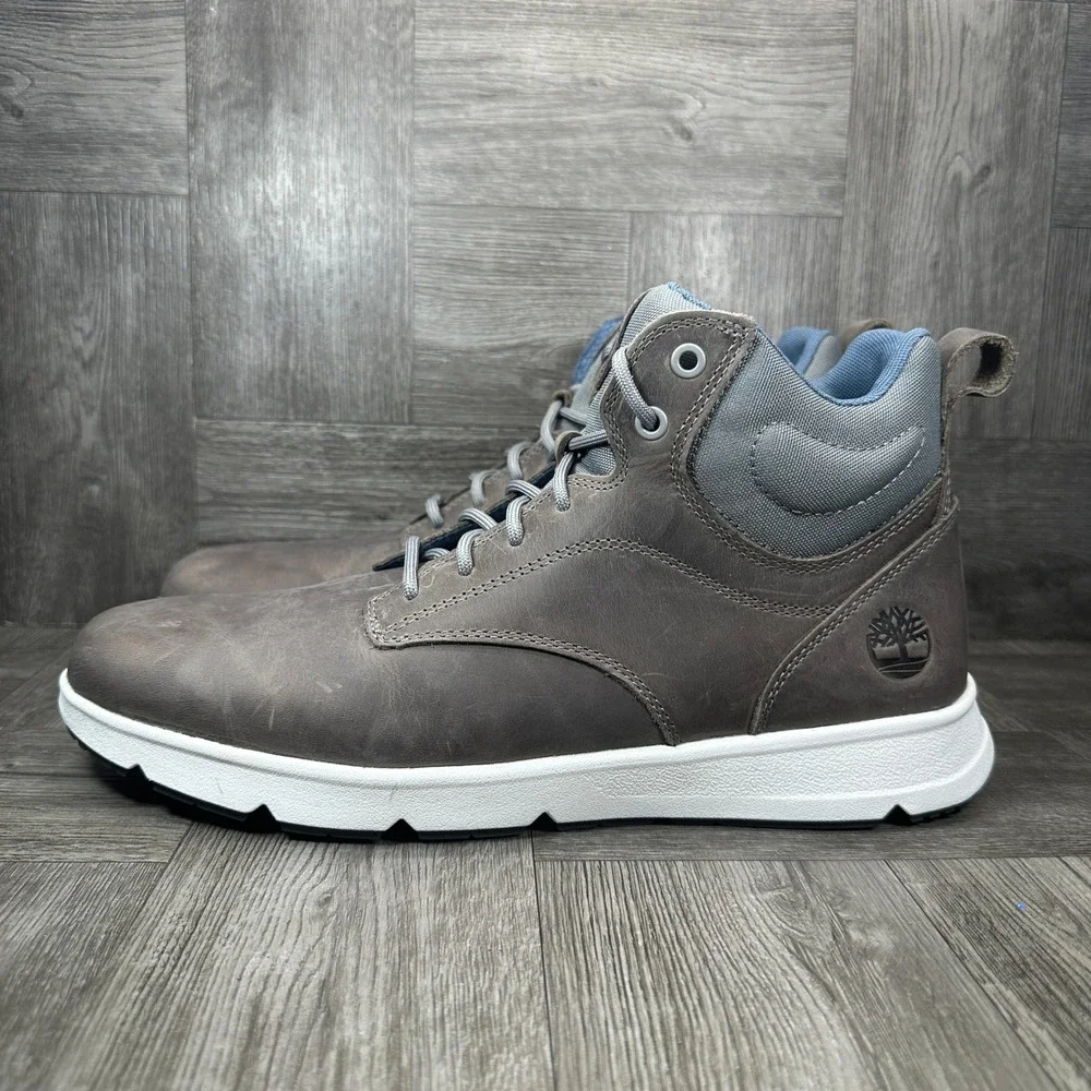Timberland Graydon Chukka Men 9.5 Dark Grey Leather Sneaker Boot Casual NEW